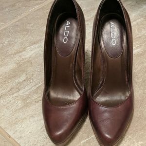 ALDO brown platform heels